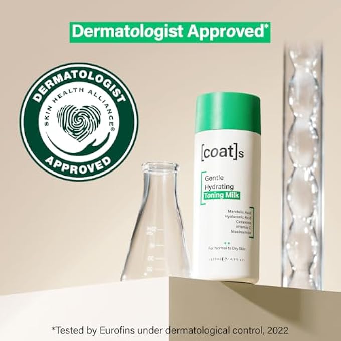 Coats GENTLE HYDRATING TONING MILK  HYDRATES, PROTECTS + EXFOLIATES TO HELP PREVENT BREAKOUTS  DERMATOLOGICALLY APPROVED + CLINICALLY PROVEN  125 ML - Image 2